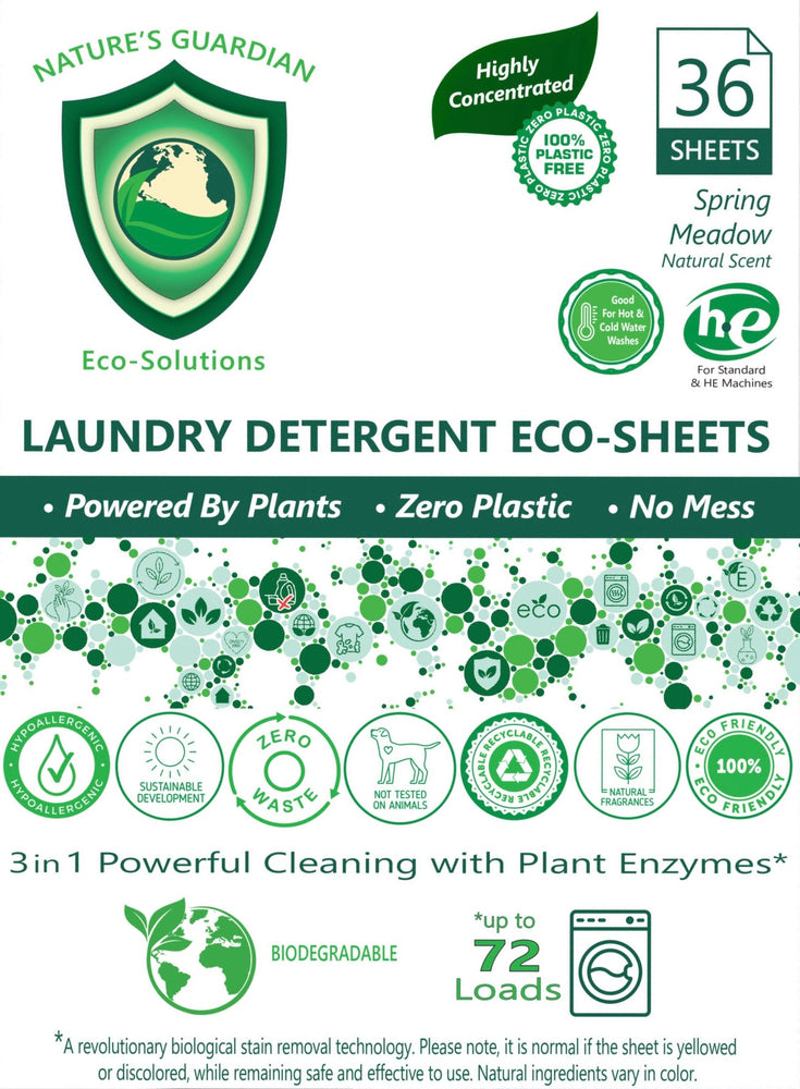 
                  
                    36 CT. (up to 72 loads) Ultra Concentrated Chemical-Free, Laundry Detergent Eco-Sheets | Unscented & Naturally Scented Options
                  
                